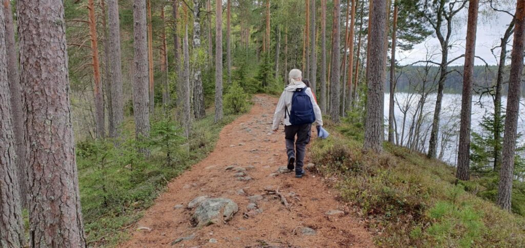 Pitkä kapea harjuniemi