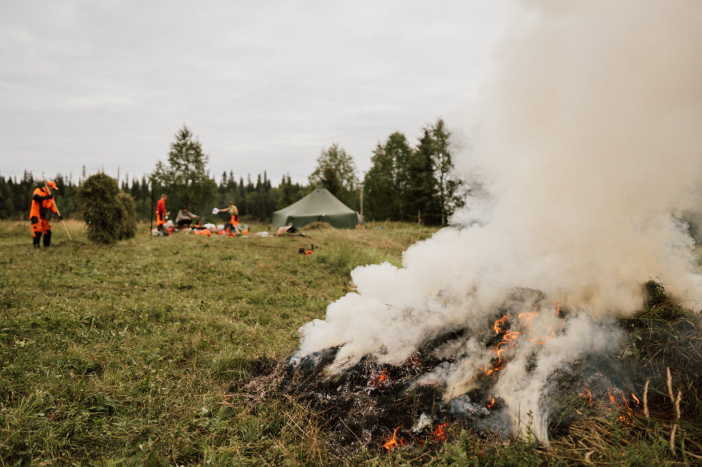 Kuusisaaren niittotalkoot 2018.