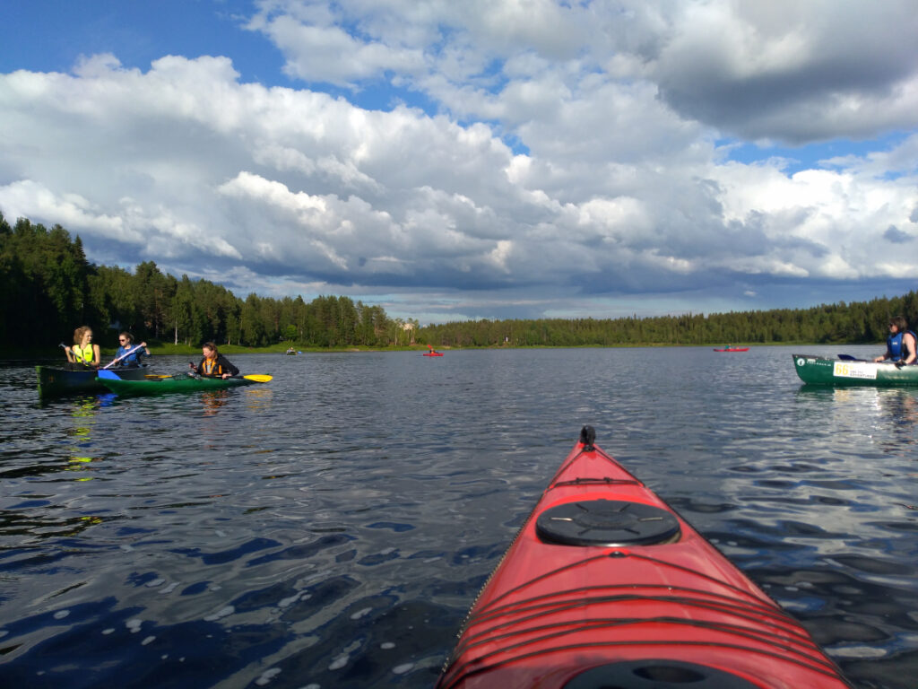 SLL Rovaniemen järjestämä melontaretki Kemijoen vapaalla osuudella 2018.