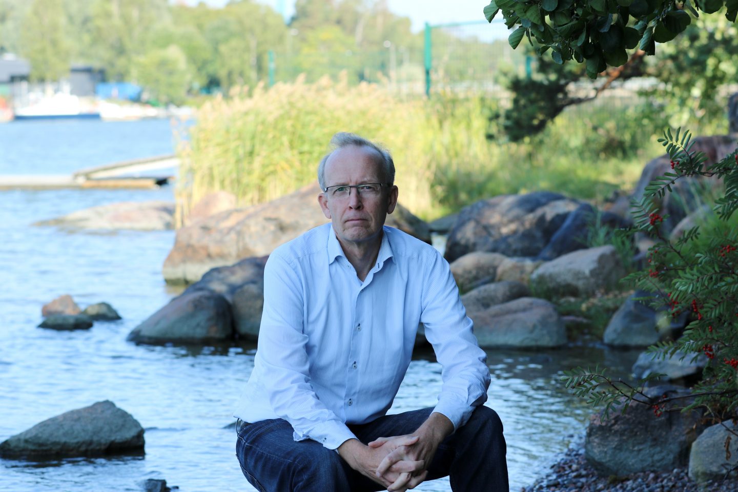 Suomen johtava Itämeri-tutkija Seppo Knuuttila palkittiin Suomen luonnon päivänä. Kuva: SYKE