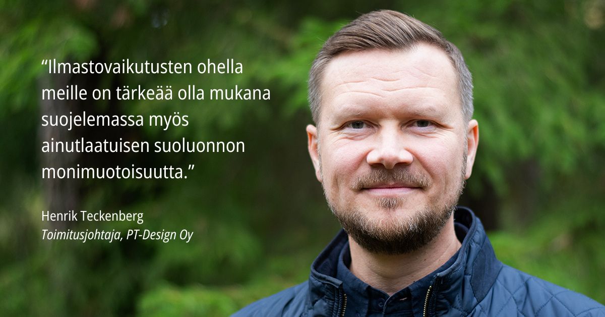 PT-Design Oy:n toimitusjohtaja Henrik Teckenberg