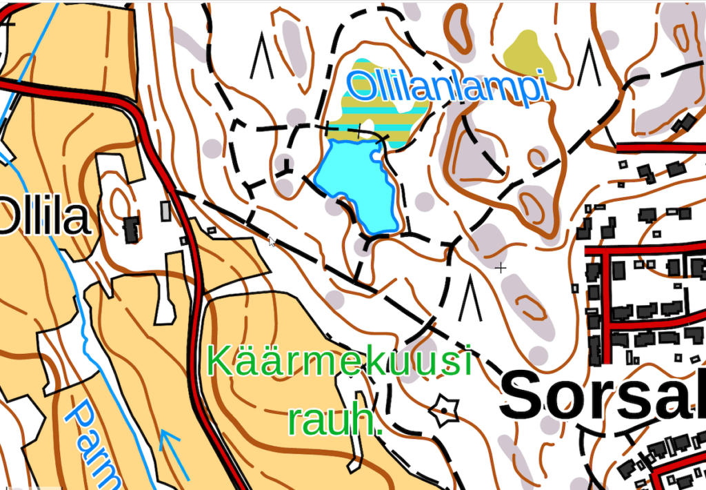 Käärmekuusi kartalla