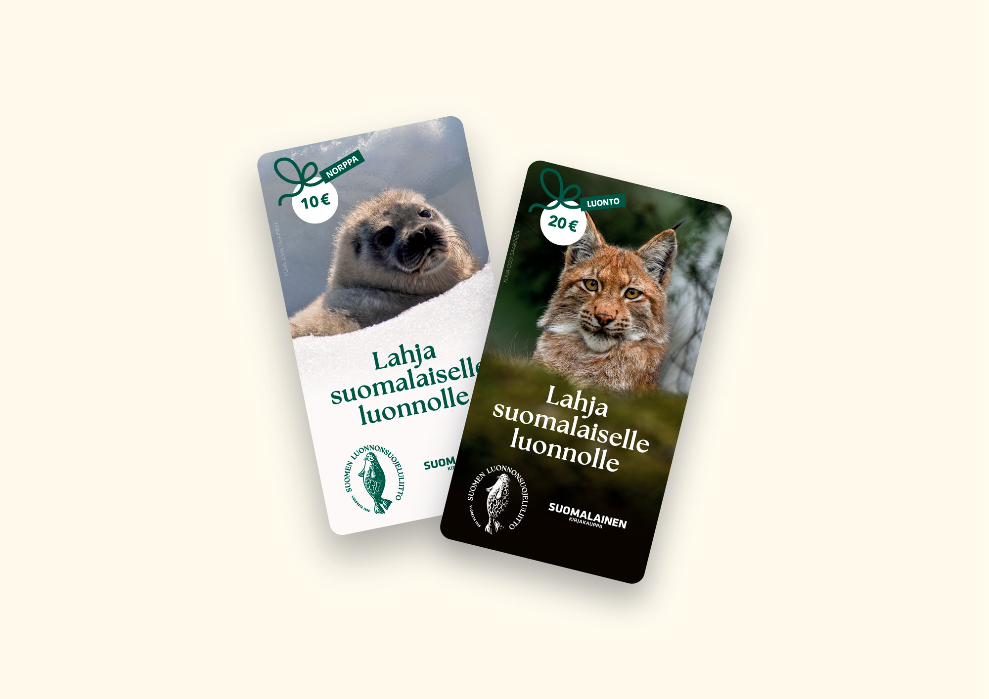 Lahjoituskortit.